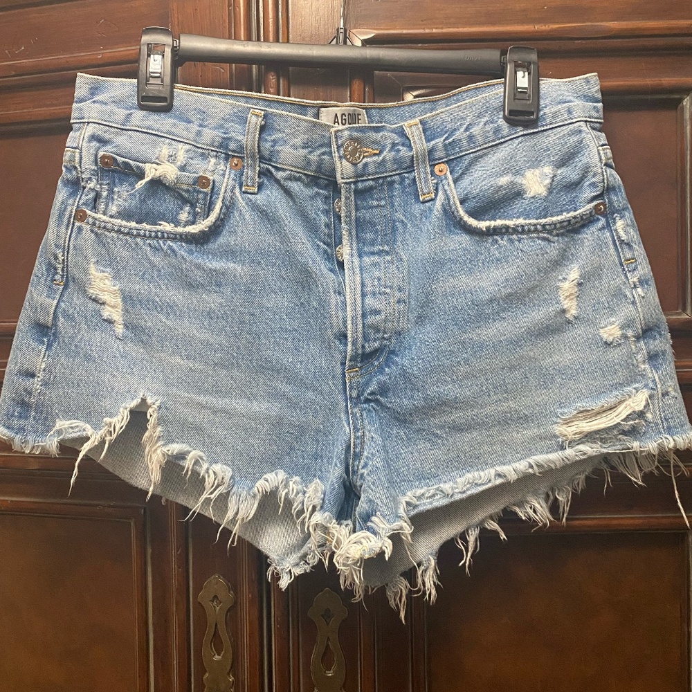 COPY - Agolde Parker Cut-off Denim Shorts in Swapmeet